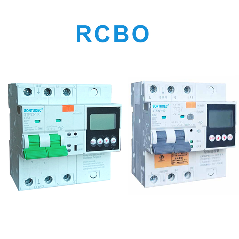 100A 2p 4p ملټي سټیشنل RCBO