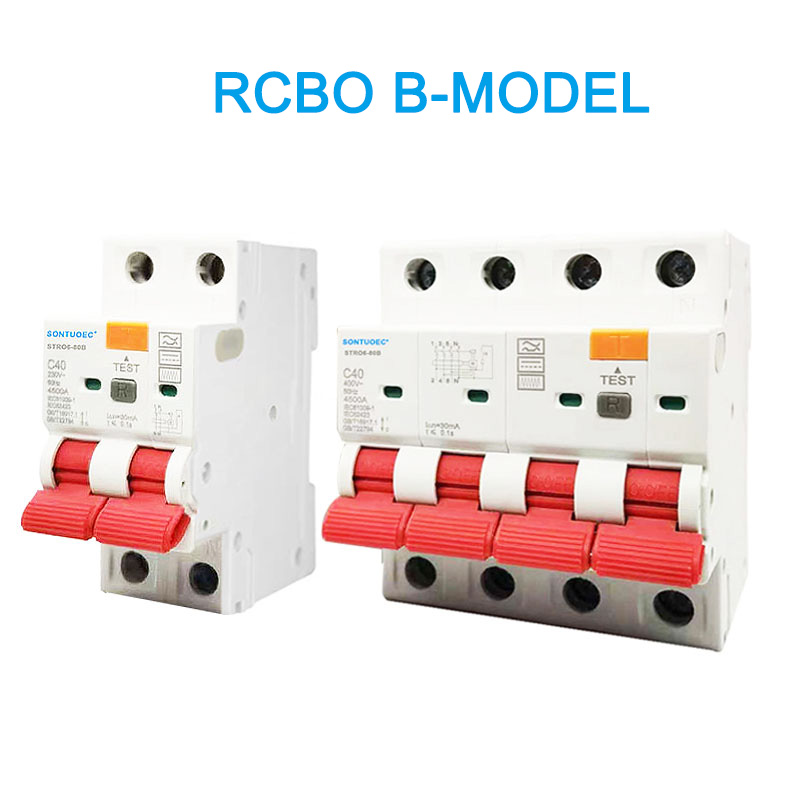 د RCBO B ماډل 2P د 4P پاتې اوسیدونکی سرکټ ماتونکی